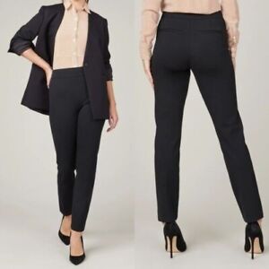 SPANX The Perfect Pant, Slim Straight Ponte Pants Size Medium, Black