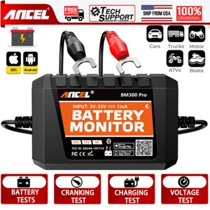 ANCEL Bluetooth Battery Tester Car Charing System For Android IOS 6V/12V/24V - Picture 1 of 13