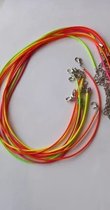 10x Waxed Cord Braided Necklace Cords Necklaces Neon Mix - Picture 1 of 3