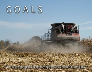 Póster motivacional Case IH Farmall tractor impresión artística objetivos agricultura decoración de pared  - Imagen 1 de 1