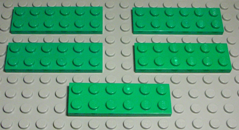 Lego Platte 2x6 Grün 5 Stück - Bild 1 von 1