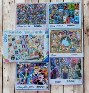 Ceaco & Ravensburger Jigsaw Puzzle Lot, Disney Pixar, 1500-2000 Pieces Lot of 6 - Picture 1 of 1