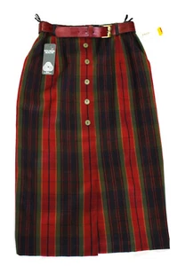 Jacquemine Damen Rock Reine Schurwole mit Gürtel und Taschen gestreift Gr. 42 - Bild 1 von 2