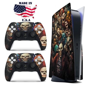 PS5 Disc Version Console & Controller Vinyl Skin Decal Wrap Horror Nightmare - Picture 1 of 3