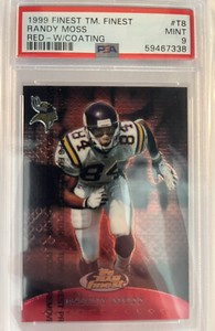 1999 Topps Team Finest Red #T8 Randy Moss Minnesota Vikings PSA 9 /500