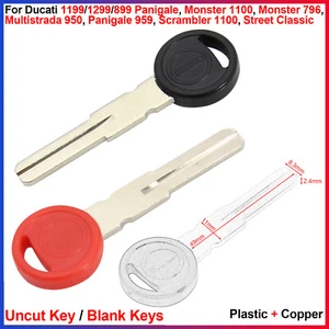 Uncut Key - For Ducati 1299 Panigale, Monster 1100, Monster 796, Multistrada 950 - Picture 1 of 27