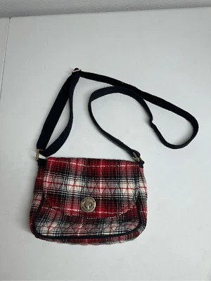 Bolso de Mano BELLA TAYLOR Acolchado Bandolera Rojo y Negro Algodón a Cuadros Foto 1 de 4