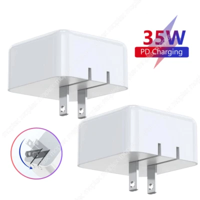 35W USB-C Power Adapter PD Fast Charger For iPhone 14 13 12 11 Pro Max 8 Samsung - Image 1 of 4