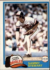 1981 O-Pee-Chee Baltimore Orioles Baseball Card #262 Sammy Stewart