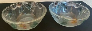 2 x Chataignier Luminarc Salad Fruit Bowl Crystal D'Arques J G Durand France - Picture 1 of 11