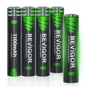 BEVIGOR AAA Rechargeable Battery1200 mAh High Capacity1.2V Ni-MH Low Self Dis... - Picture 1 of 1