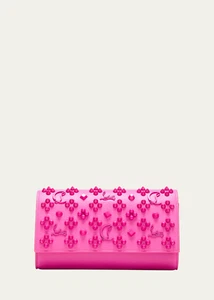 AUTH NEW CHRISTIAN LOUBOUTIN PALOMA LOUBINTHESKY PINK CLUTCH/WALLET ON CHAIN BAG - Picture 1 of 16