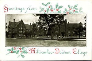 Vintage 1907 Grüße aus Milwaukee Downer College Wisconsin WI Karte Postkarte - Bild 1 von 2