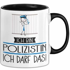 Geschenk für Polizistin Tasse Lustige Geschenkidee Geburtstag Ich Bin Polizistin - Bild 1 von 49