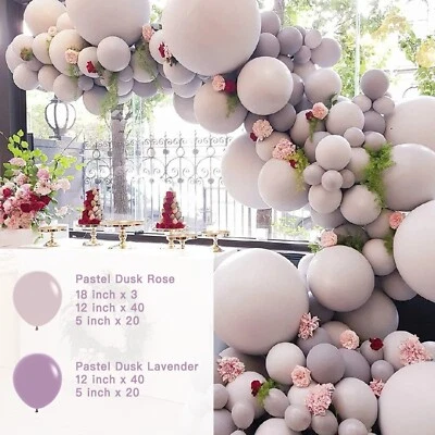 Pastel Lavender Garland Arch Balloon Kit Baby Shower Anniversary Birthday Party - image 1 of 2