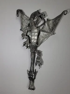 Stalking Dragon Pewter Crystal Eyes 6” Figurine Rawcliffe - Picture 1 of 4