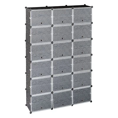 12-Tier Portable 72 Pair Shoe Rack Tower Shelf Storage Cabine Organizer 36 Grids - Image 1 of 4