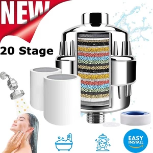 Purificador de filtro de cabezal de ducha de 20 etapas con filtro para ablandador/filtro de agua dura - Imagen 1 de 17