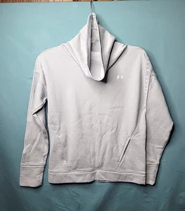 Under Armour Damen Pullover XS hellgrau Wasserfallausschnitt Laufen Wandern Oberteil - Bild 1 von 8