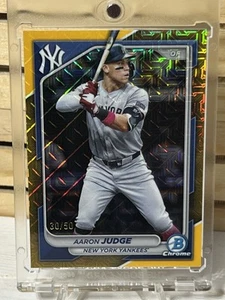 Mega caja de refractores dorados Bowman 2024 cromados #80 Aaron Judge 30/50 - Imagen 1 de 2