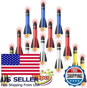 14 Pack Foam Rocket Refills for Kids Toy Launcher - Fun Gifts for Ages 3-12 - Picture 1 of 6