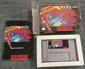 Complete ~ Super Metroid (Super Nintendo, SNES, 1994) with Box & Manual - Picture 1 of 3