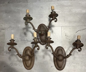 Drei große Vintage Nachlass Kupfer Wandleuchter schöne Messing Leuchte Galerie - Bild 1 von 8