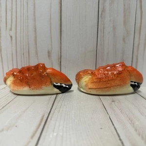 Realistic Fake Food Red Stone Crab Claw Set of 2 Display Prop Restaurant 4 Inch - Picture 1 of 6