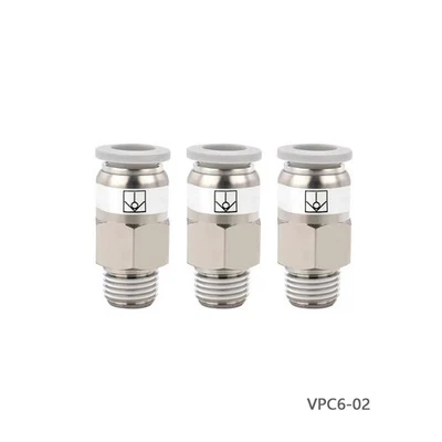 3 X Pneumatic Fitting 6mm OD Tube 1/4PT Thread Touch Qucik Connector Check Valve - Image 1 of 3