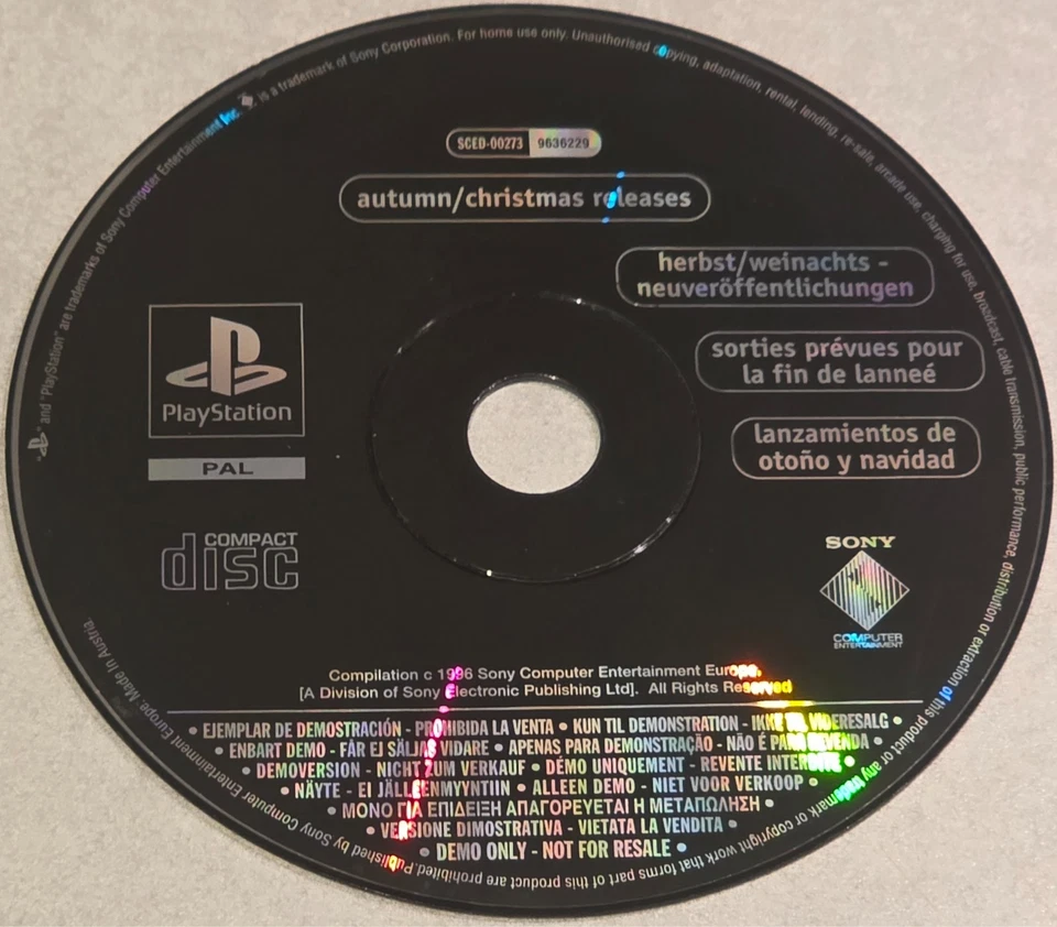 DEMO AUTUMN CHRISTMAS RELEASES PLAYSTATION 1 PS1 OOT - Photo 1/1