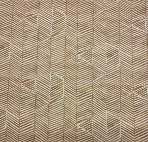 IMOGEN HEATH ARIA SIENNA BROWN GEO LINEN EXCLUSIVE DESIGNER FABRIC BY YARD 54"W - Picture 1 of 6