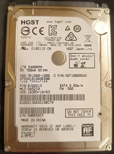 HGST 1Tb SATA  5400RPM Internal 2.5" Hard Drive HTS541010A9E680 - Picture 1 of 1