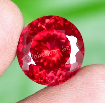 17.90 Ct Natural Blood Red Ruby Round Certified Mozambique Stunning Gemstone - Image 1 of 4
