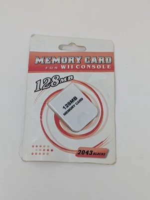 Memory Card 2043 blocks 128MB for Nintendo Gamecube & Wii Storage - Image 1 of 2
