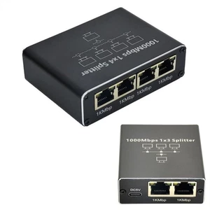 Simultaneous Networking Gigabit Ethernet Splitter 1000Mbps Extender  Computer - Afbeelding 1 van 12