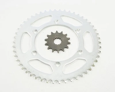 Yamaha WR426 F WR 426 F 2001-2002 14 dientes delantero y 50 dientes trasero piñón plateado Foto 1 de 2