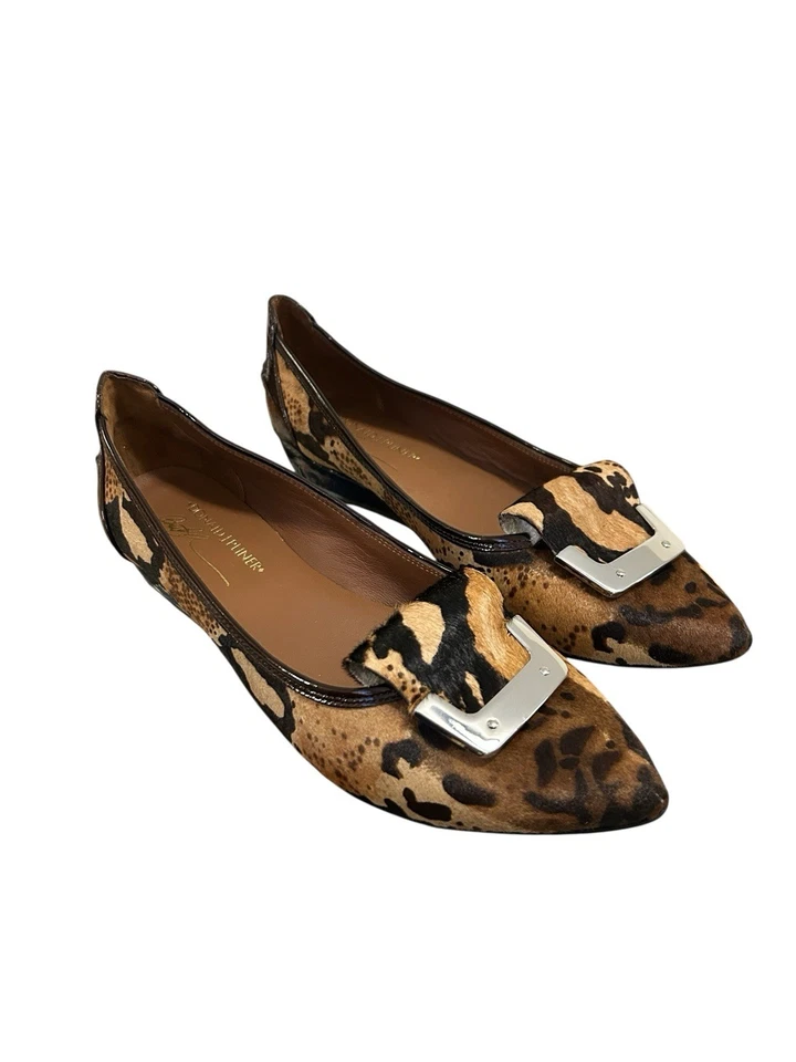 Sapatos anabela Donald Pilner “Nila” cabelo de bezerro couro envernizado novo tamanho 8.5 - Imagem 1 de 4