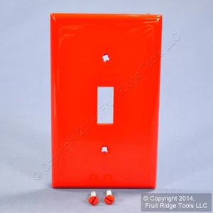 Leviton 80701-R Red 1-Gang Toggle Switch Unbreakable Nylon Standard Wallplate - Picture 1 of 7