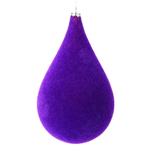 Vickerman 10,5" viola floccato goccia d'acqua orn 2/borsa - M181866 - Foto 1 di 1