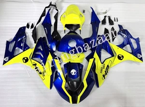 Fit for 2009-14 S1000RR Fluorescent Yellow Blue ABS Injection Fairing Kit  Race - Picture 1 of 9
