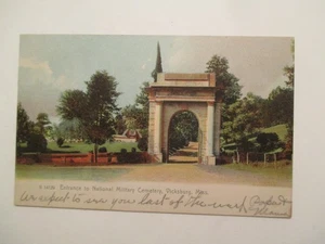 Vicksburg Mississippi Postcard Entrance to National Military Cemetery 1909 MS - Picture 1 of 2