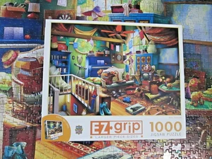 Attic Treasures🐭23.5x34🐭1000 Large Pieces Complete🐭EZ Grip Puzzle - Picture 1 of 14
