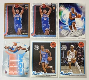 2025-26 Topps Thomas Sorber (6 Cards) Gold #'d /2025 + Inserts + Shai 45th - Picture 1 of 3