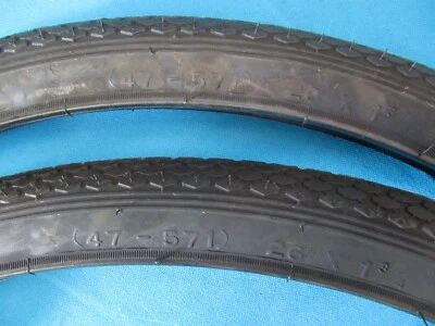 Kenda Schwinn Style 26" x 1-3/4" 47-571 Black Bicycle Tire Set for S-7 Rims -New - Image 1 of 4