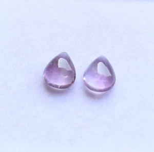 Coppia Cabine Sciolte Lucide Lisce Ametista Pietra Preziosa Ametista Naturale 12X10MM CT8.80 - Foto 1 di 3