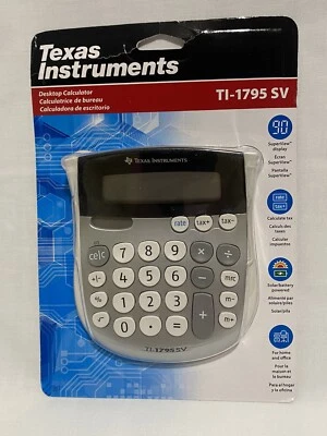 Texas Instruments TI-1795 SV Solar / Battery Powered Super View Calculator - NEW - Image 1 of 4