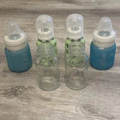 Lote de 6 biberones de vidrio Life Factory, Born Free y Dr. Brown's - 5 OZ Foto 1 de 4