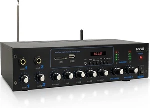 Pyle 600W Bluetooth Audio Amplifier Stereo Receiver System FM Radio USB/ AUX - Picture 1 of 5