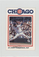 1986 Gatorade Chicago Cubs Scott Sanderson #21