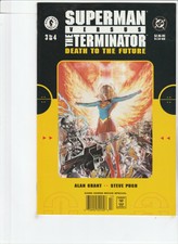 SUPERMAN VS. THE TERMINATOR : DEATH TO THE FUTURE # 3 !! 1999 ALAN GRANT !!